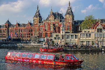 Amsterdam : visite en bus à arrêts multiples et croisière