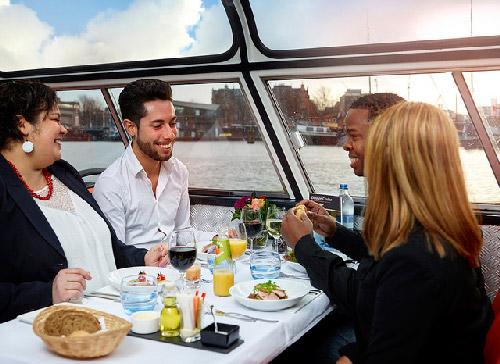 Amsterdam : dîner croisière sur les canaux